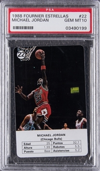 1988 Fournier Estrellas #22 Michael Jordan - PSA GEM MT 10
